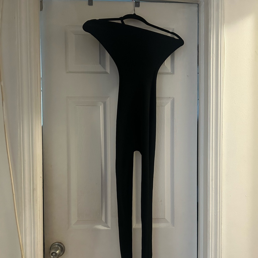 Black One-Shoulder Jumpsuit